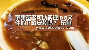 苹果签名可以实现ipa文件的下载安装吗?_乐鱼电竞leyu(图1) 乐鱼电竞leyu